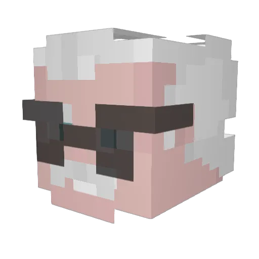 AndraexD Minecraft avatar head, 3D render