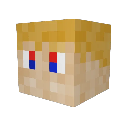 Andraka Minecraft avatar head, 3D render