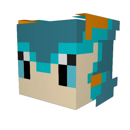 Andrastas Minecraft avatar head, 3D render