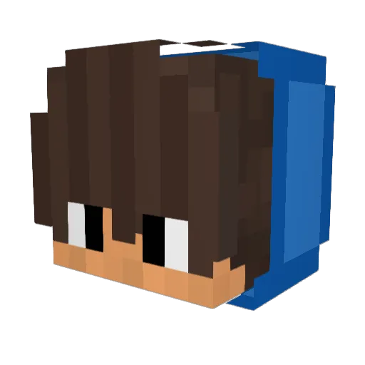 Andre4vani Minecraft avatar head, 3D render