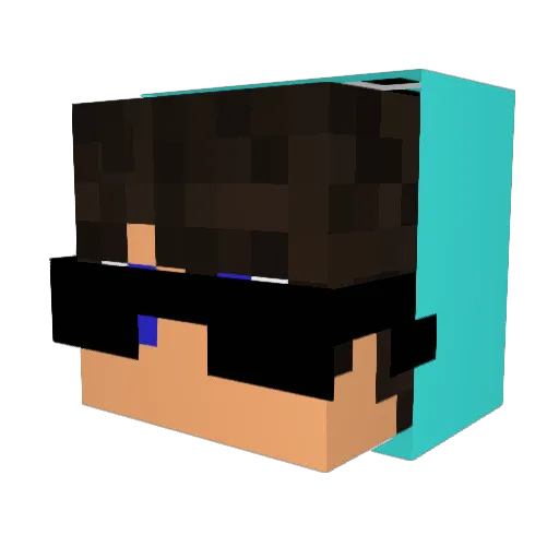AndreBt Minecraft avatar head, 3D render