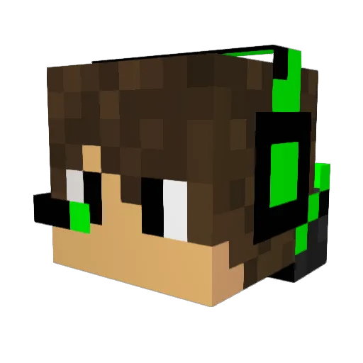 AndreCorno Minecraft avatar head, 3D render