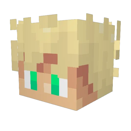 AndreFire28 Minecraft avatar head, 3D render