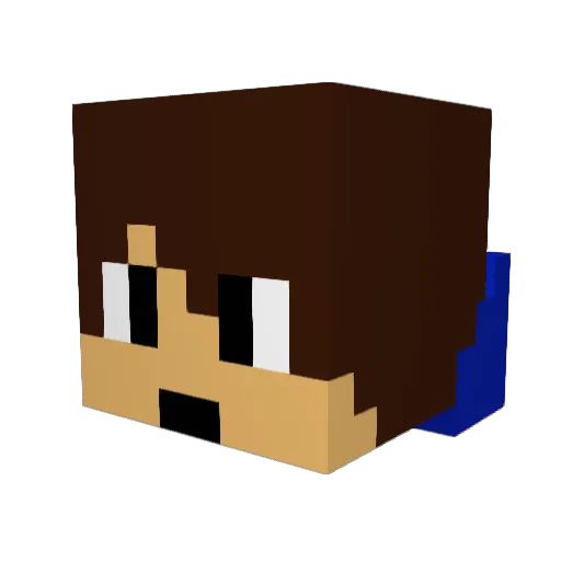 AndreGE74 Minecraft avatar head, 3D render