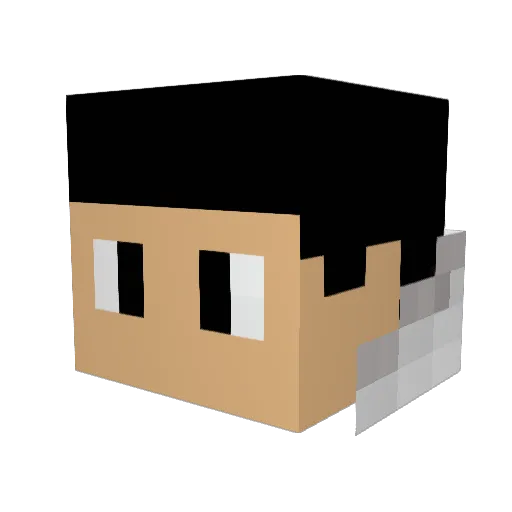 AndreHoh Minecraft avatar head, 3D render