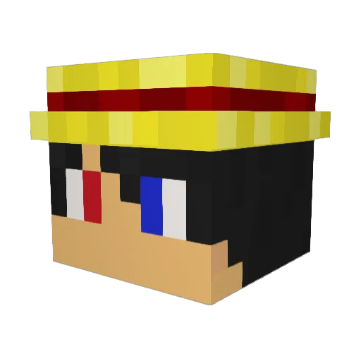 AndreLC Minecraft avatar head, 3D render