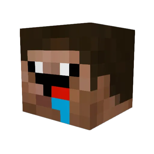 AndreRNG Minecraft avatar head, 3D render