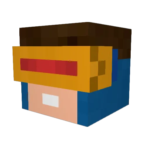 AndreVictor Minecraft avatar head, 3D render