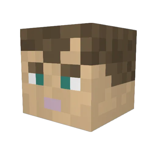 AndreZN Minecraft avatar head, 3D render
