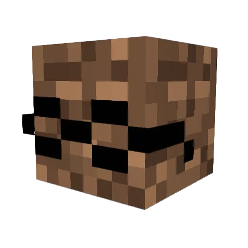 AndreZS Minecraft avatar head, 3D render