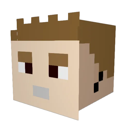 Andre_menard Minecraft avatar head, 3D render