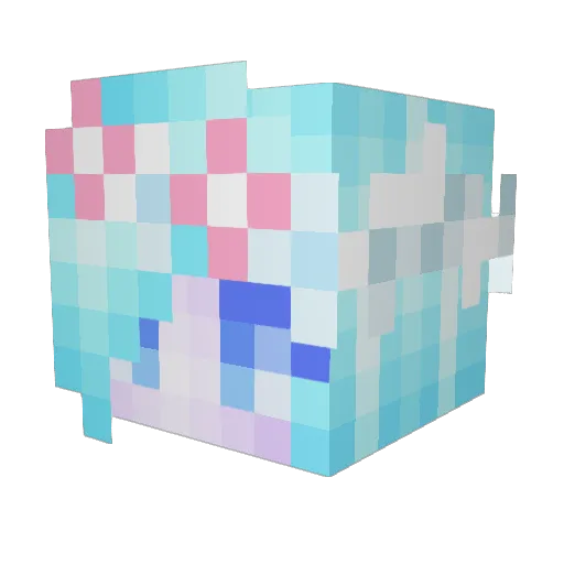 AndreaArden Minecraft avatar head, 3D render