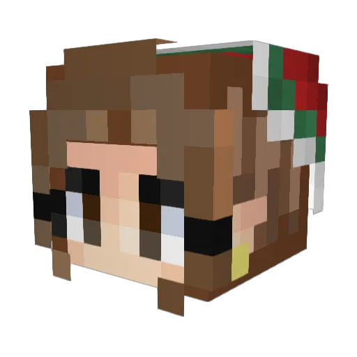 AndreaSaux Minecraft avatar head, 3D render