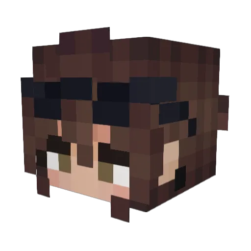 AndreaTheWarlock Minecraft avatar head, 3D render