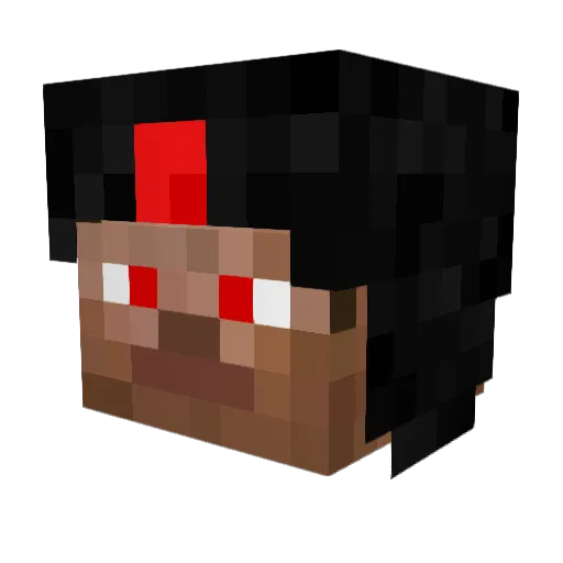 Andreagren Minecraft avatar head, 3D render