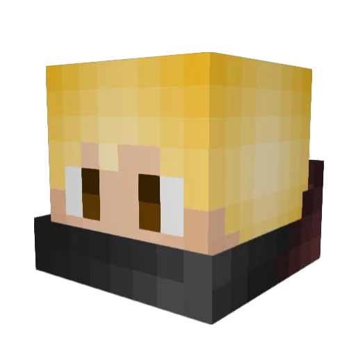 Andreaqueluscars Minecraft avatar head, 3D render