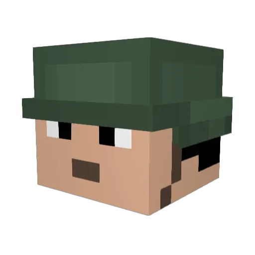 Andreas2909 Minecraft avatar head, 3D render