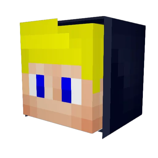 AndreasAa Minecraft avatar head, 3D render