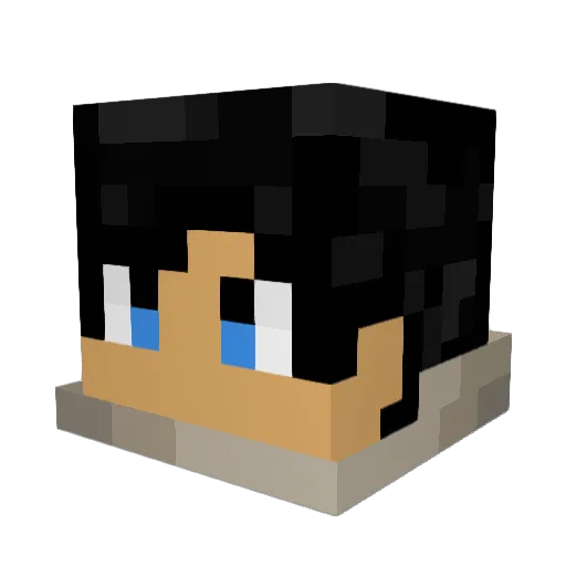 AndreasChrP Minecraft avatar head, 3D render