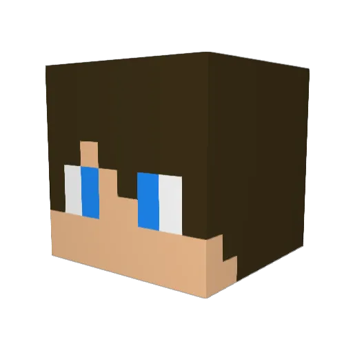 AndreasThomas Minecraft avatar head, 3D render