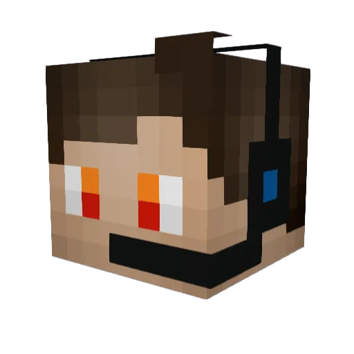Andreaskappa Minecraft avatar head, 3D render