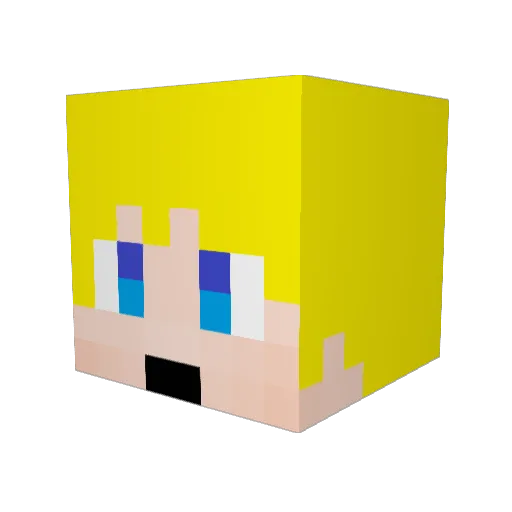 Andrecho Minecraft avatar head, 3D render