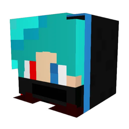 Andrecraft17 Minecraft avatar head, 3D render