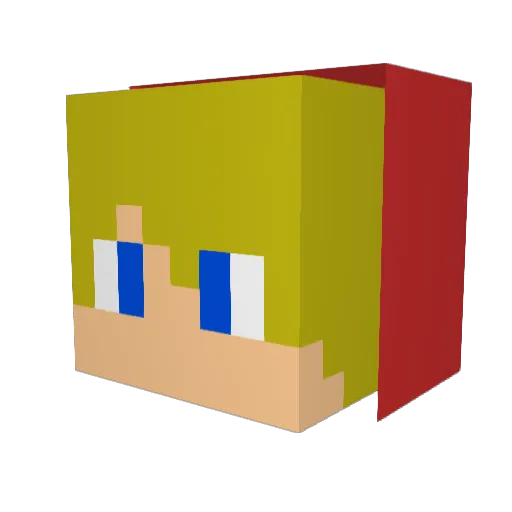 Andree1097 Minecraft avatar head, 3D render