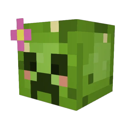 AndreeaBV Minecraft avatar head, 3D render