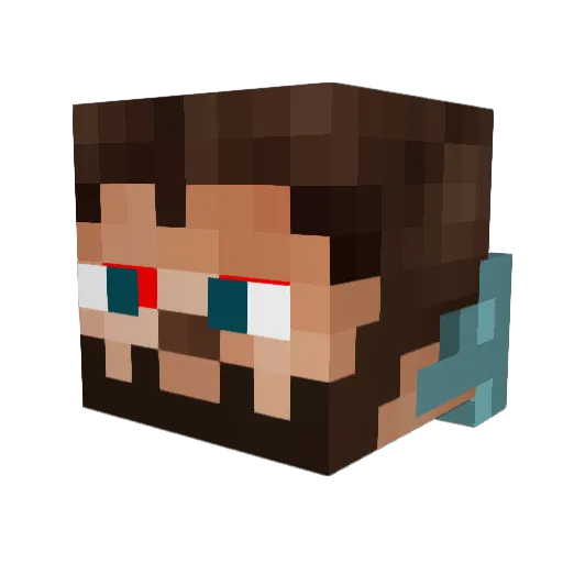 Andreeet Minecraft avatar head, 3D render
