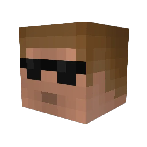 Andrei32 Minecraft avatar head, 3D render