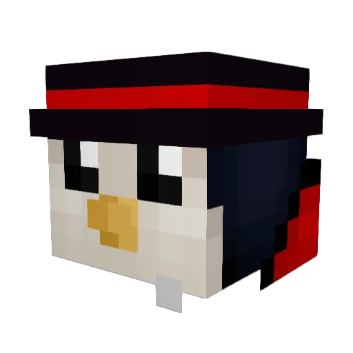 AndreiParfumAdev Minecraft avatar head, 3D render
