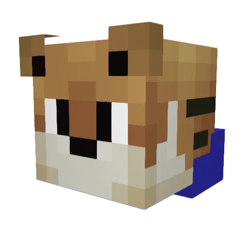 AndreiXA Minecraft avatar head, 3D render