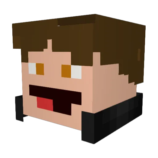 Andreiku Minecraft avatar head, 3D render