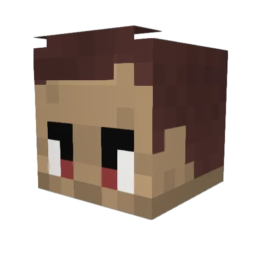 AndreiojyCuando Minecraft avatar head, 3D render