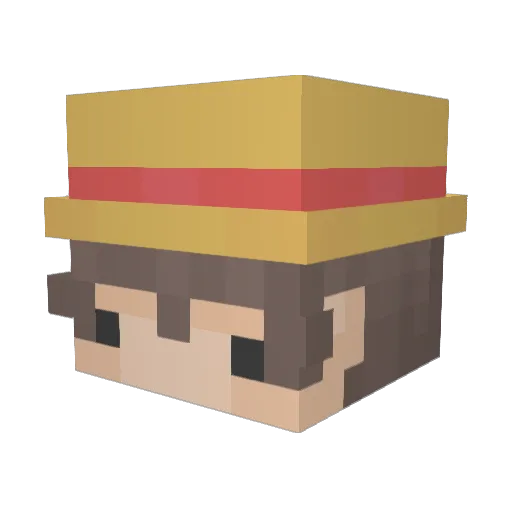 AndreiutzK Minecraft avatar head, 3D render