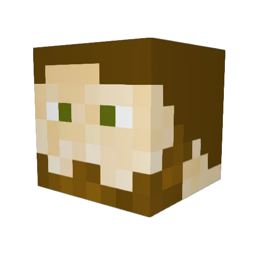 AndrejKramagoat Minecraft avatar head, 3D render
