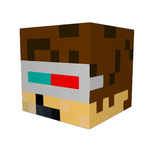Andres0304 Minecraft avatar head, 3D render