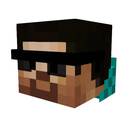 Andres19479 Minecraft avatar head, 3D render