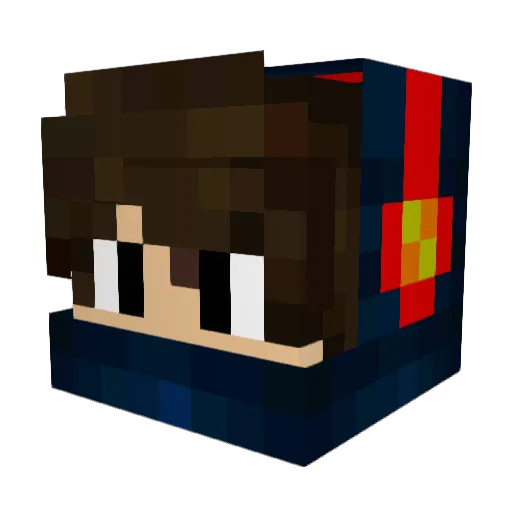 AndresFw Minecraft avatar head, 3D render