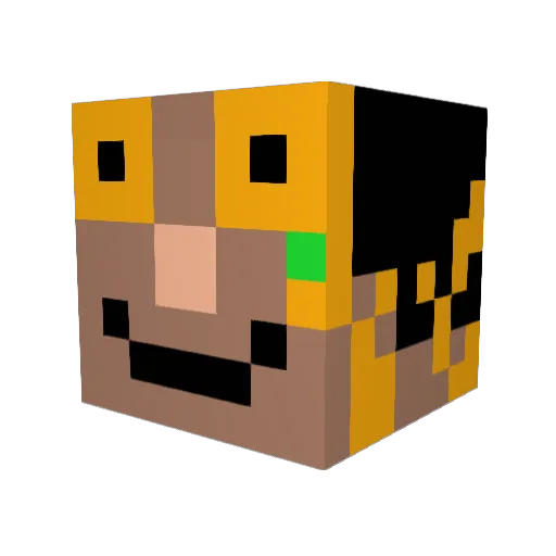 AndresGrillo Minecraft avatar head, 3D render
