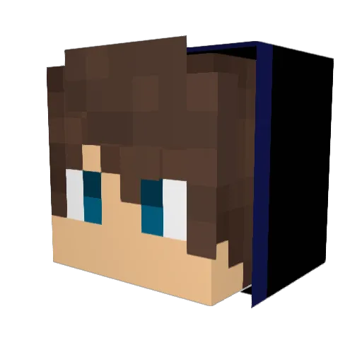 AndresHunter3 Minecraft avatar head, 3D render