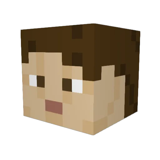 AndresVVU Minecraft avatar head, 3D render