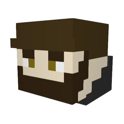 AndresYourself Minecraft avatar head, 3D render