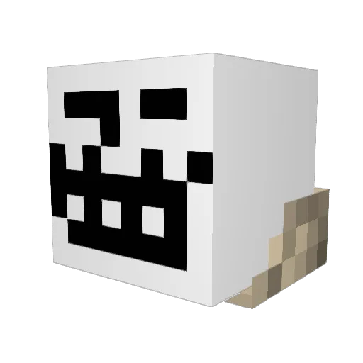 Andresarchus Minecraft avatar head, 3D render