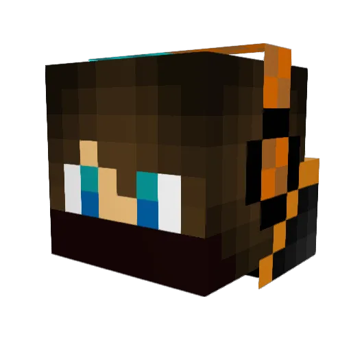 Andreslux Minecraft avatar head, 3D render