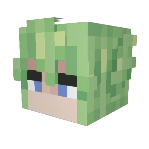 Andrevious Minecraft avatar head, 3D render