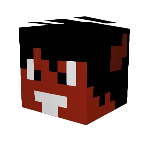 Andrevvlv Minecraft avatar head, 3D render