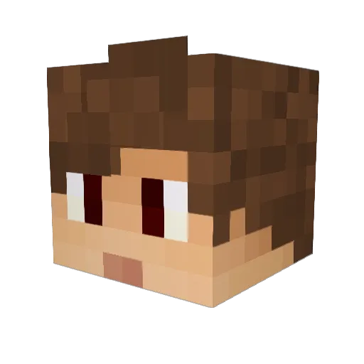 Andrew6N Minecraft avatar head, 3D render