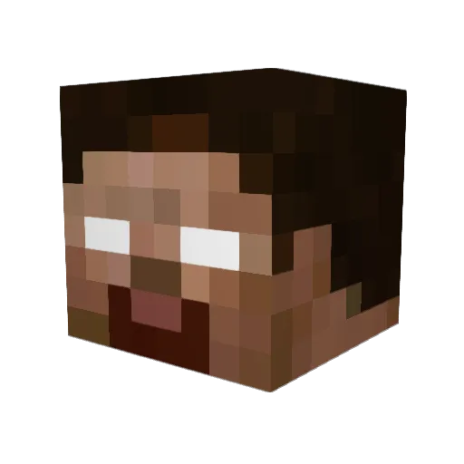 Andrew Minecraft avatar head, 3D render